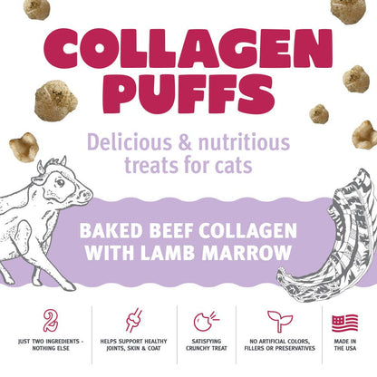 Icelandic+ Beef Collagen Puffs with Marrow Treats for Cats: 0.5-oz Bag