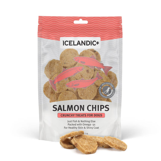 Icelandic+ Salmon Fish Chips Dog Treats