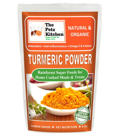 Turmeric Curcuma - Antioxidant Joint & Inflammation Support* the Petz Kitchen™ - Organic & Human Grade Ingredients for Home Prepared Meals & Treats: 2 Oz. Organic Turmeric/96% Curcuma Powder Shaker