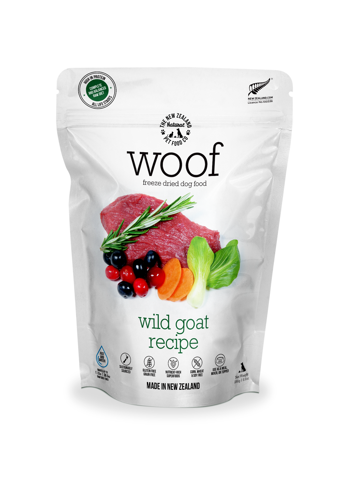 Woof Wild Goat Freeze Dried Dog Food 1.76oz