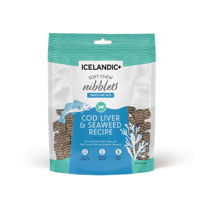 Icelandic+ Soft Chew Nibblets Cod Liver & Seaweed Cat Treats