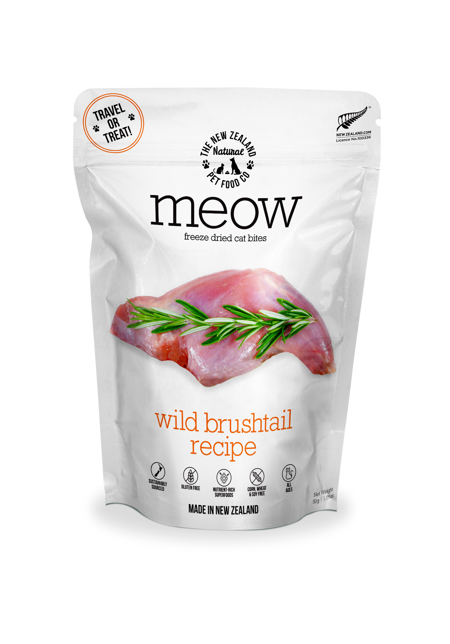 Meow Wild Brushtail Freeze Dried Cat Food 1.76oz