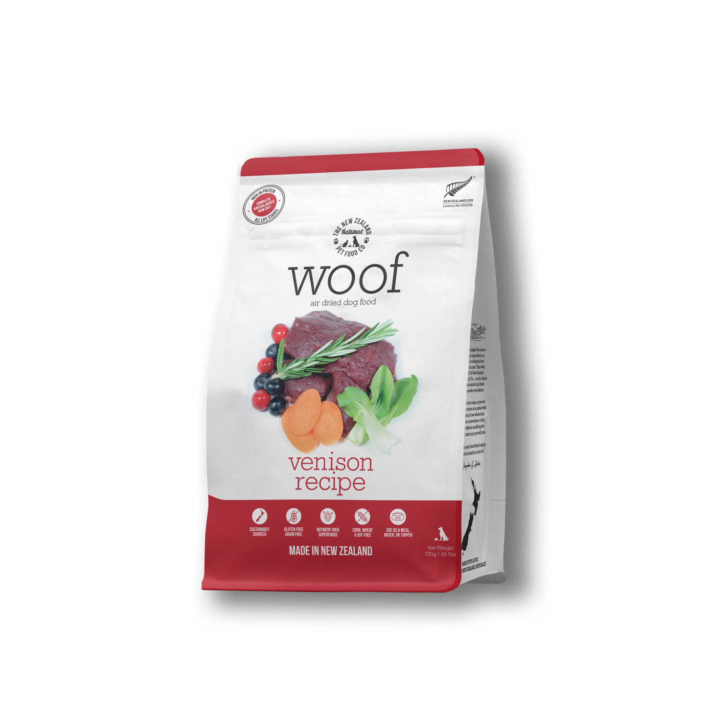 Woof Venison Air Dried Dog Food 3.5oz