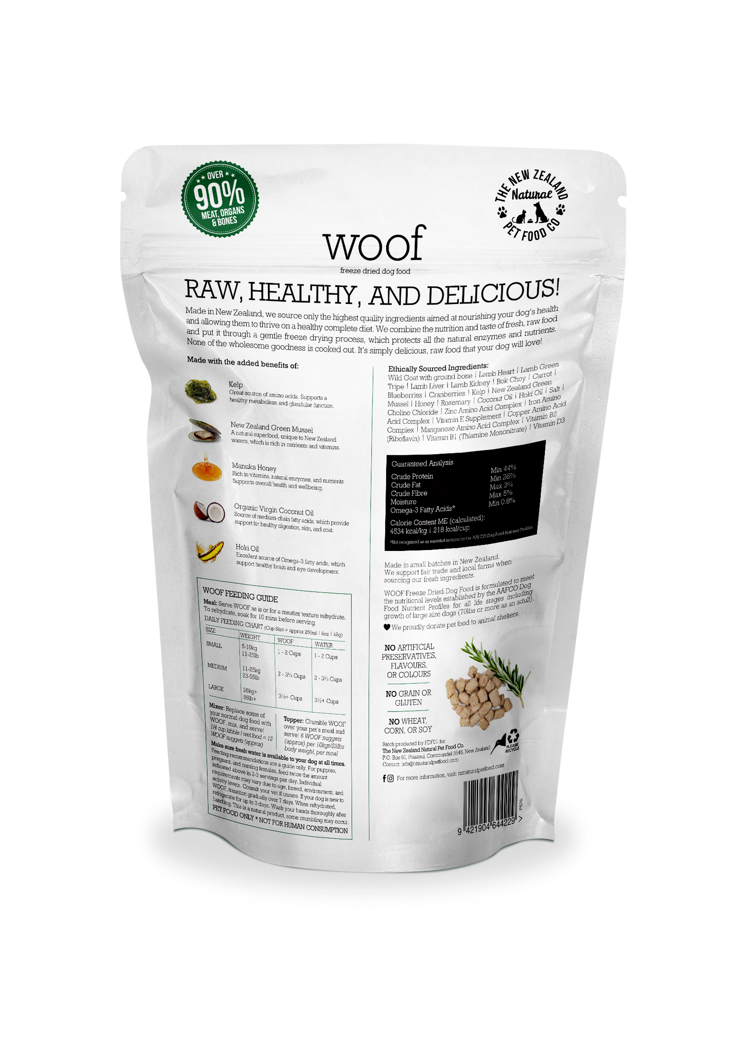 Woof Wild Goat Freeze Dried Dog Food 1.76oz