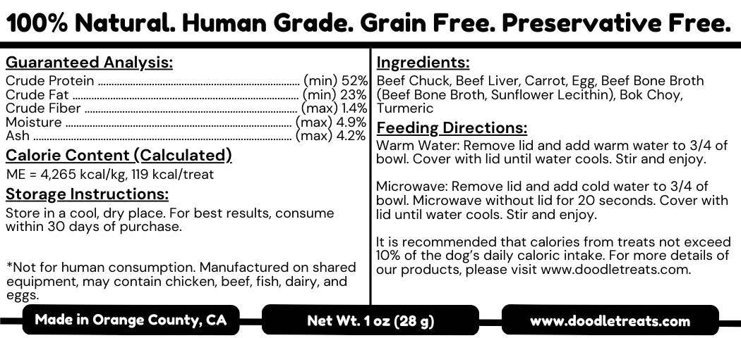 "Curry" Beef Cup Noodles for Dogs and Cats