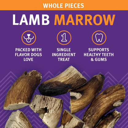 Icelandic+ Lamb Marrow Whole Pieces Dog Treat 4-oz Bag: Default Title