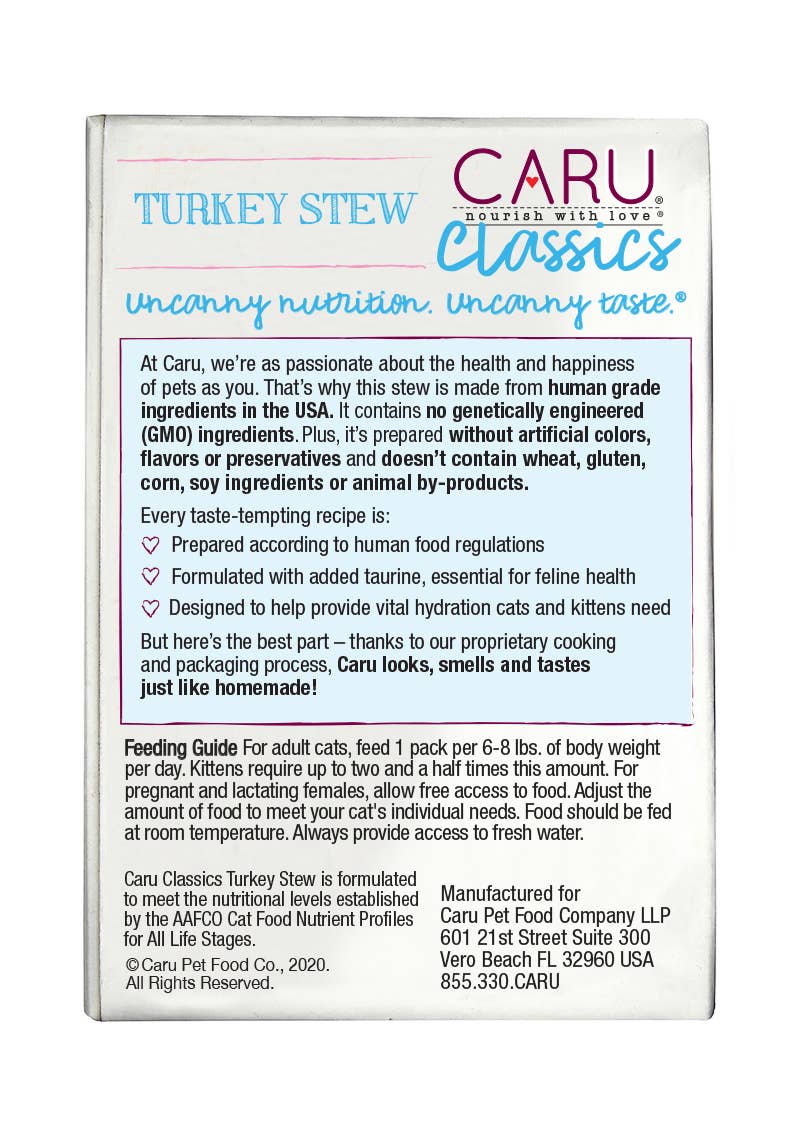 Caru Classics Turkey Stew for Cats