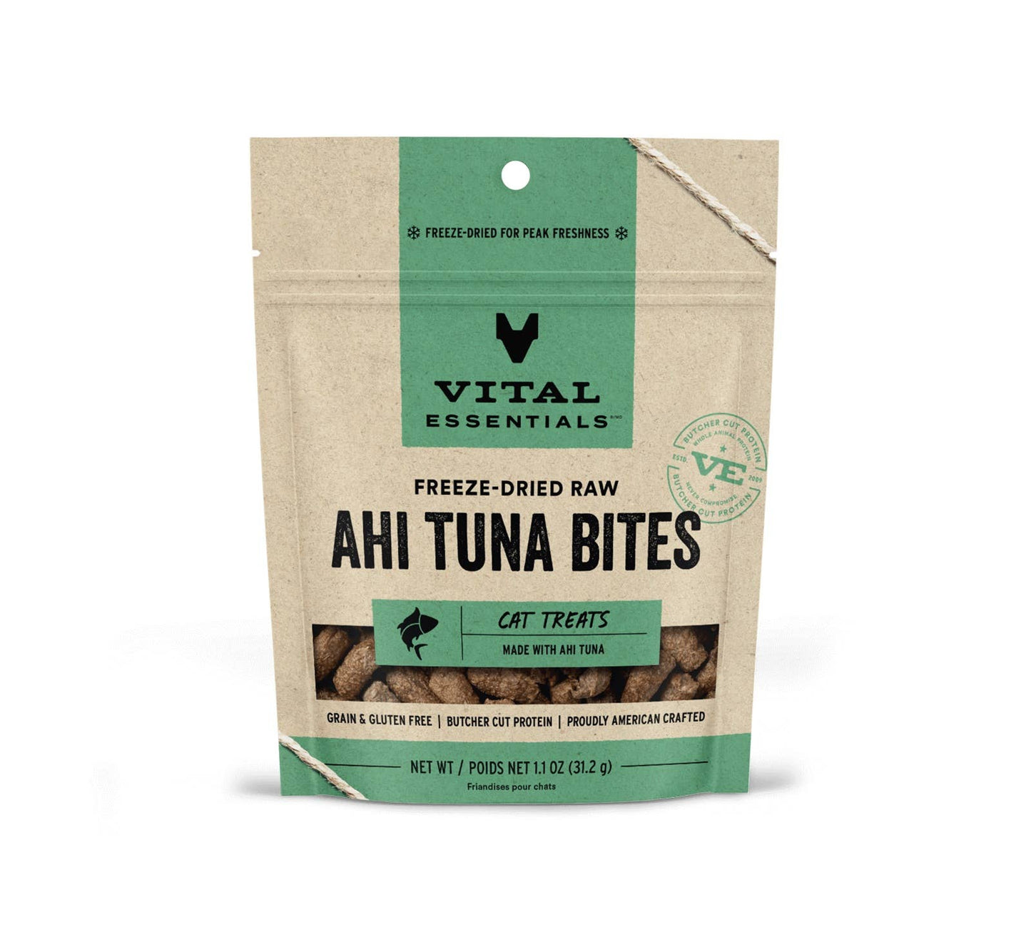 Vital Essentials Ahi Tuna Bites FD Cat Treats 1.1 oz