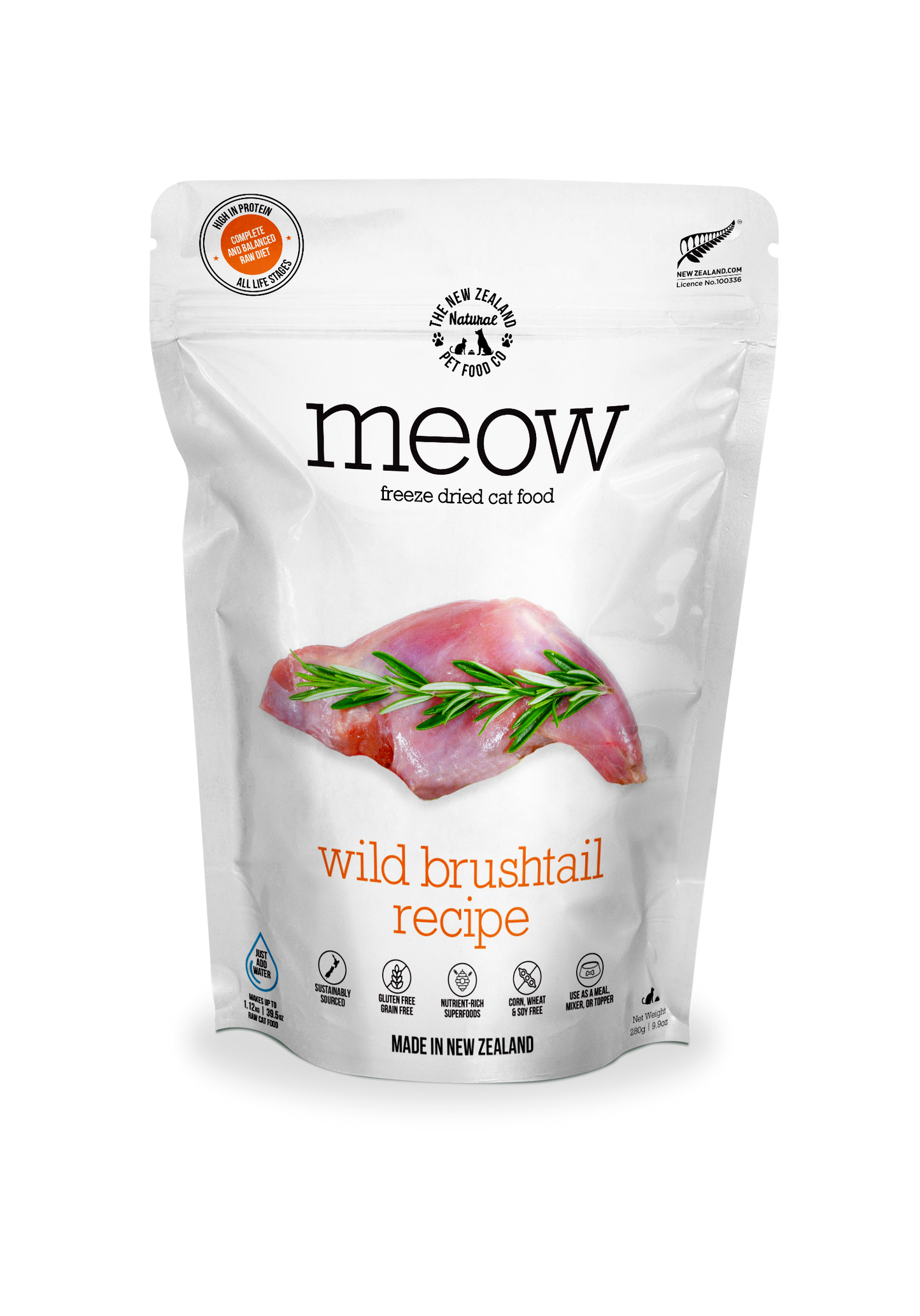 Meow Wild Brushtail Freeze Dried Cat Food 1.76oz