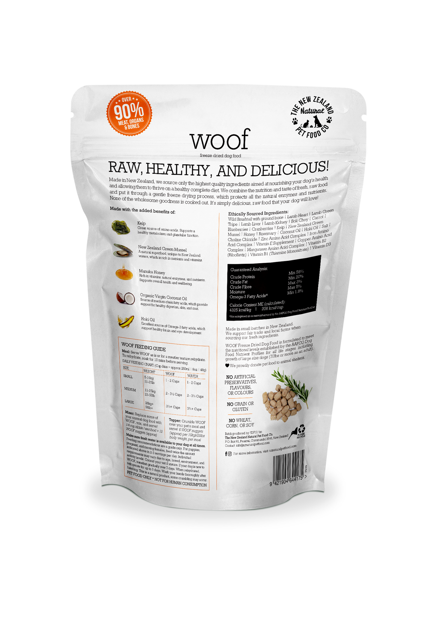 Woof Wild Brushtail Freeze Dried Dog 1.76oz