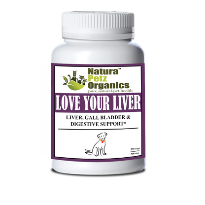 Love Your Liver Liver, Kidney, Gall Bladder & Digestive Support*: Love Your Liver Dog 90 Caps- 500 Mg Turkey Flavor Capsules