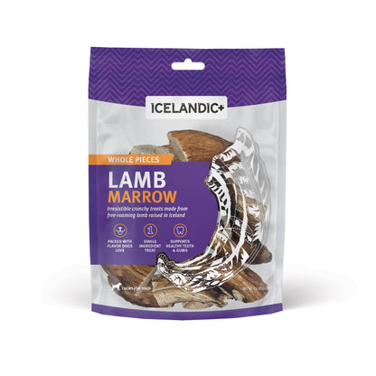 Icelandic+ Lamb Marrow Whole Pieces Dog Treat 4-oz Bag: Default Title