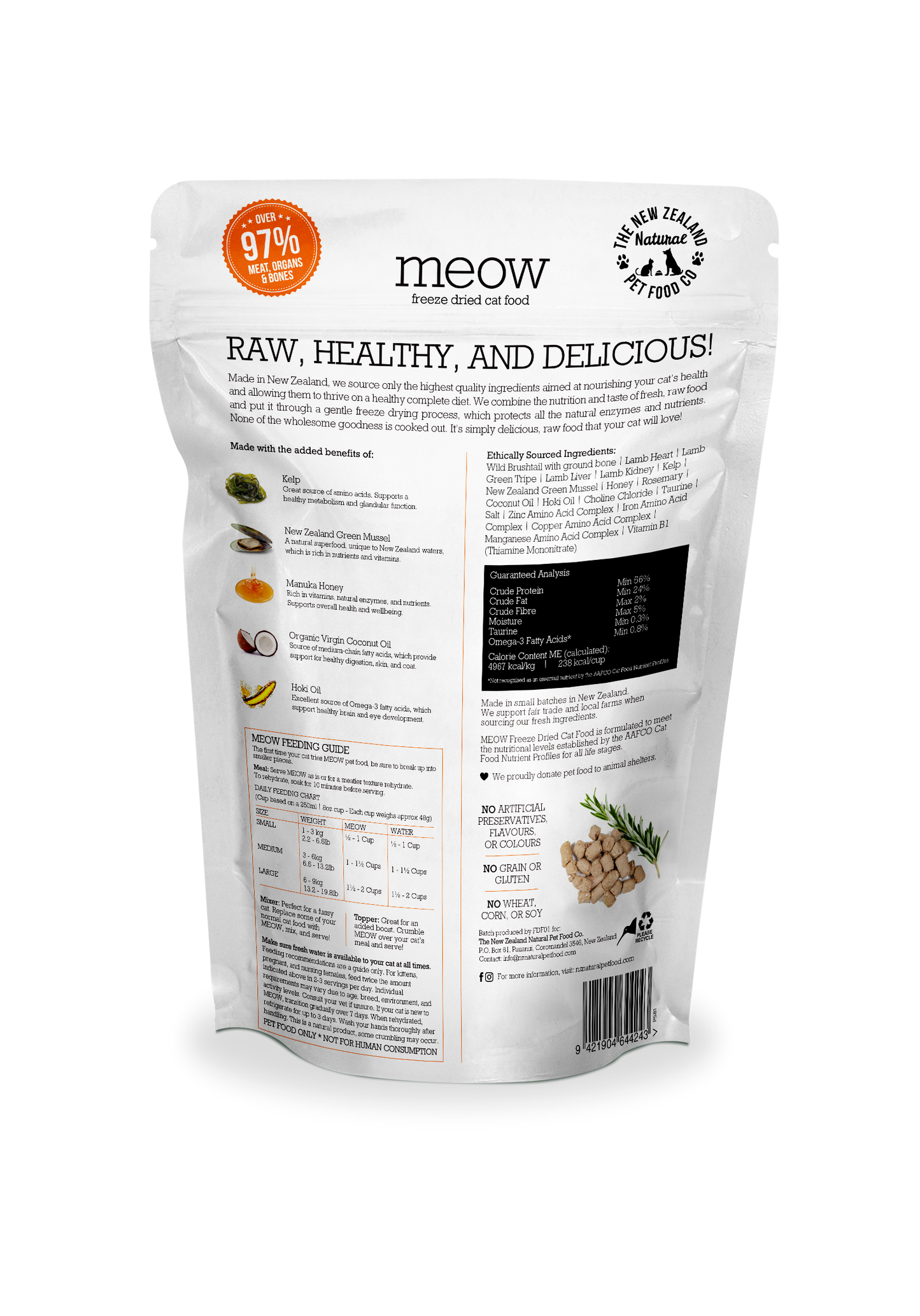 Meow Wild Brushtail Freeze Dried Cat Food 1.76oz