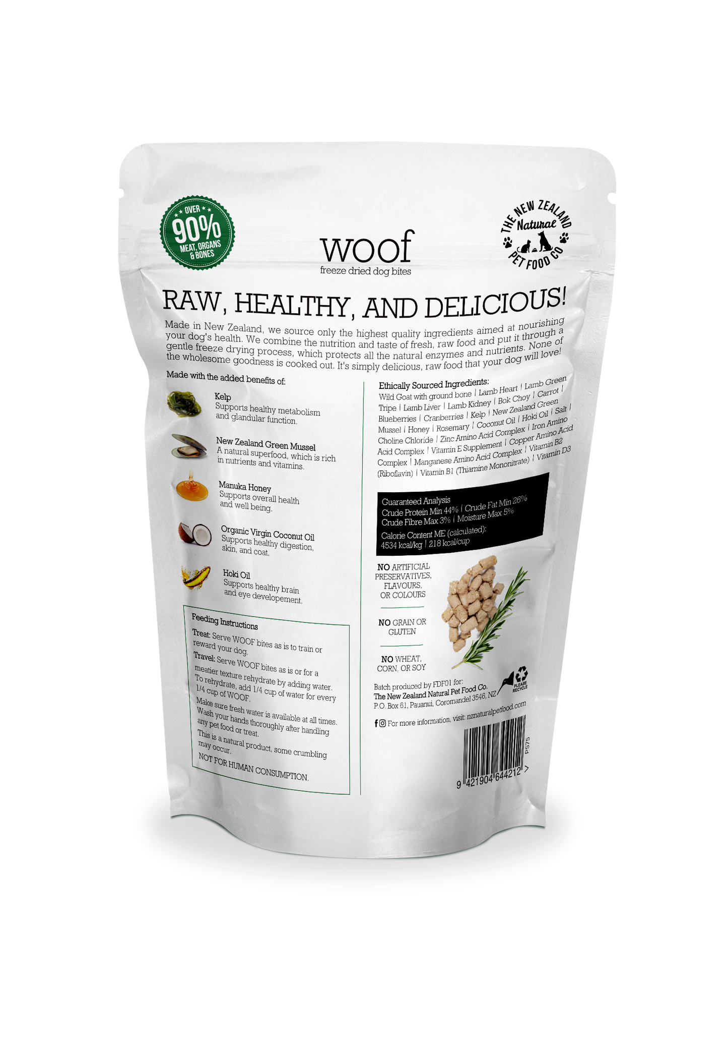 Woof Wild Goat Freeze Dried Dog Food 1.76oz