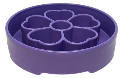 Flower Design eBowl Enrichment Slow Feeder Bowl for Dogs: Flower Bowl - Purple