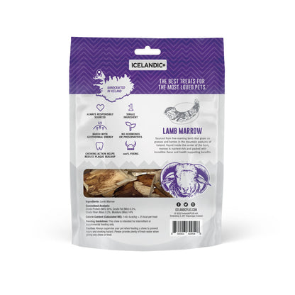 Icelandic+ Lamb Marrow Whole Pieces Dog Treat 4-oz Bag: Default Title