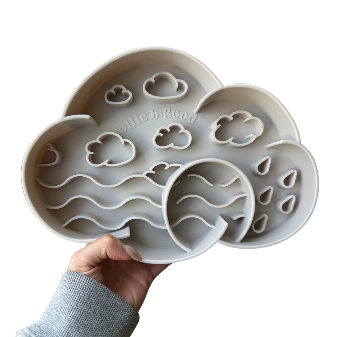 Cloud slow feeder bowl | oyster