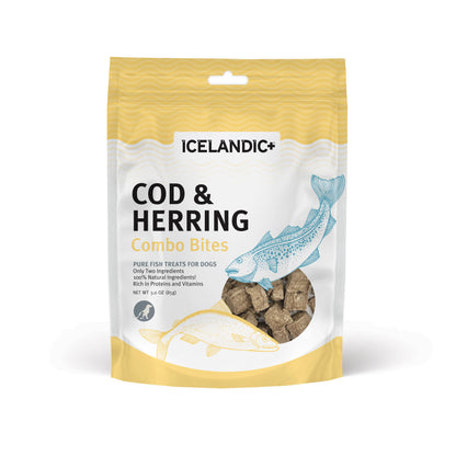 Icelandic+ Cod & Herring Combo Bites Fish Dog Treat 3.0-oz: Default Title