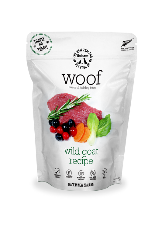 Woof Wild Goat Freeze Dried Dog Bites 1.76oz