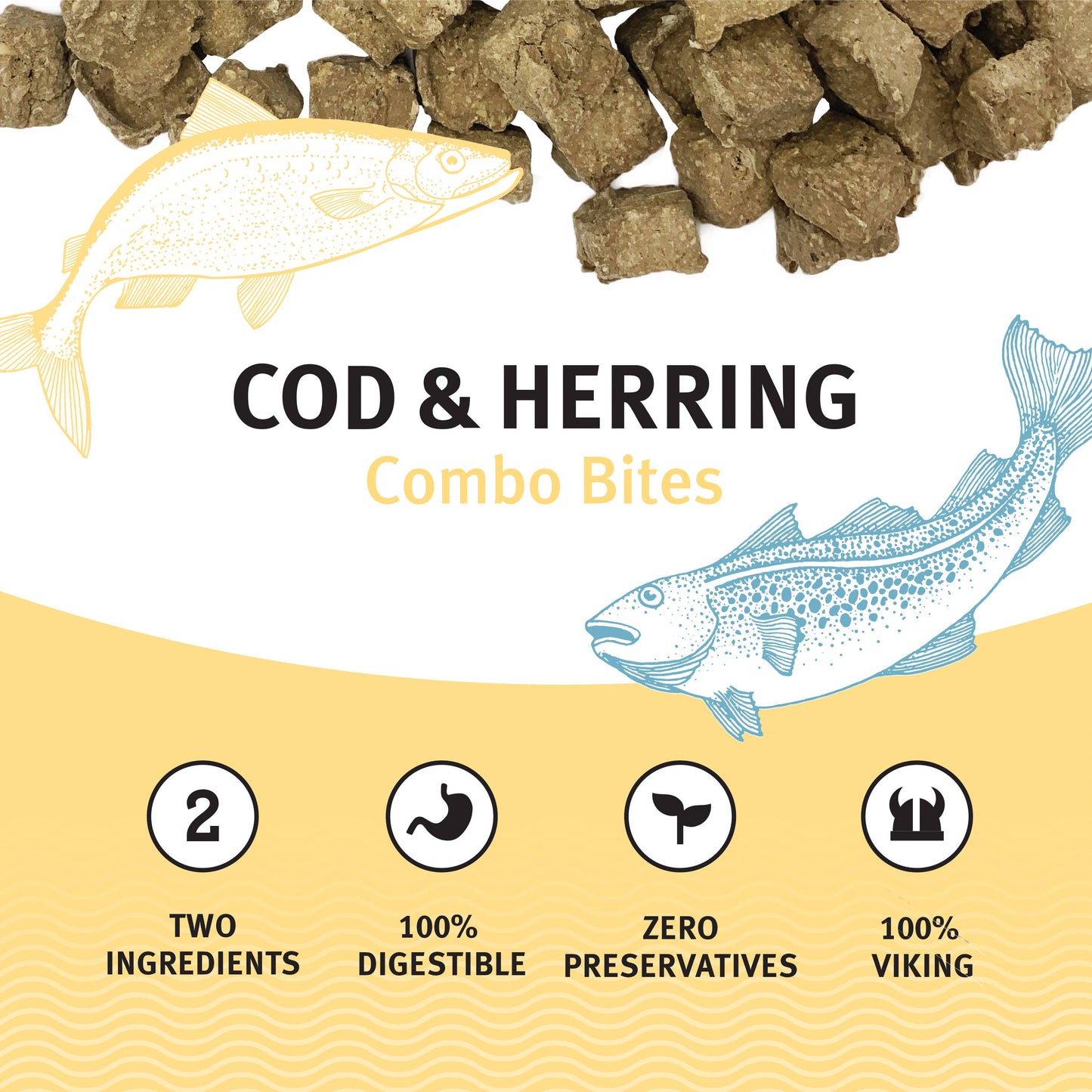 Icelandic+ Cod & Herring Combo Bites Fish Dog Treat 3.0-oz: Default Title