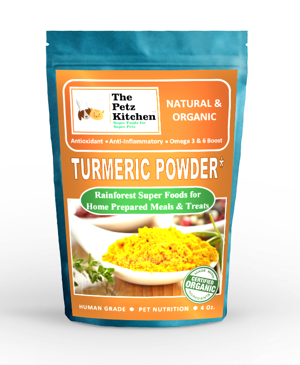 Turmeric Curcuma - Antioxidant Joint & Inflammation Support* the Petz Kitchen™ - Organic & Human Grade Ingredients for Home Prepared Meals & Treats: 2 Oz. Organic Turmeric/96% Curcuma Powder Shaker