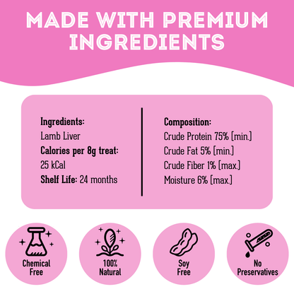 Lamb Liver Dehydrated PetTreat: High Protein & Omega 3