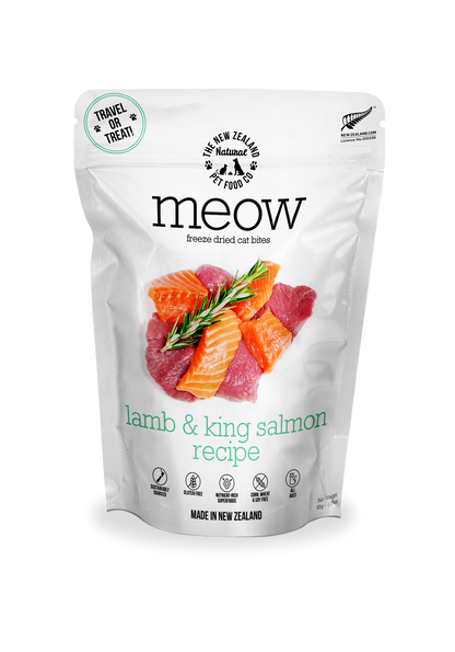 Meow Lamb & King Salmon Freeze Dried Cat Food 1.76oz