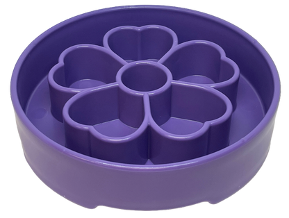 Flower Design eBowl Enrichment Slow Feeder Bowl for Dogs: Flower Bowl - Purple