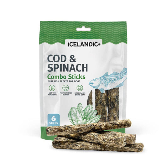 Icelandic+ Cod & Spinach Combo Sticks Dog Treats