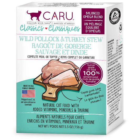 Caru Classics Wild Pollock & Turkey Stew for Cats