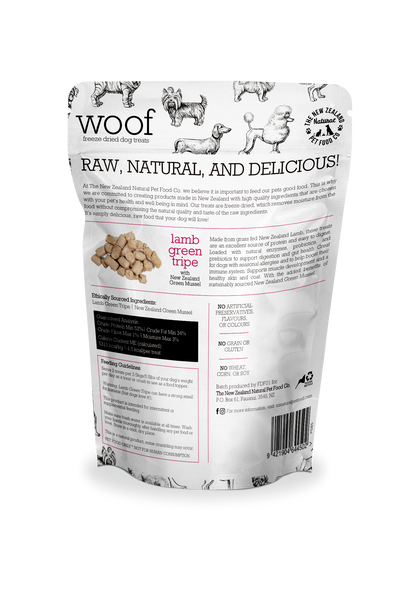 Woof Lamb Green Tripe Treats 1.4oz