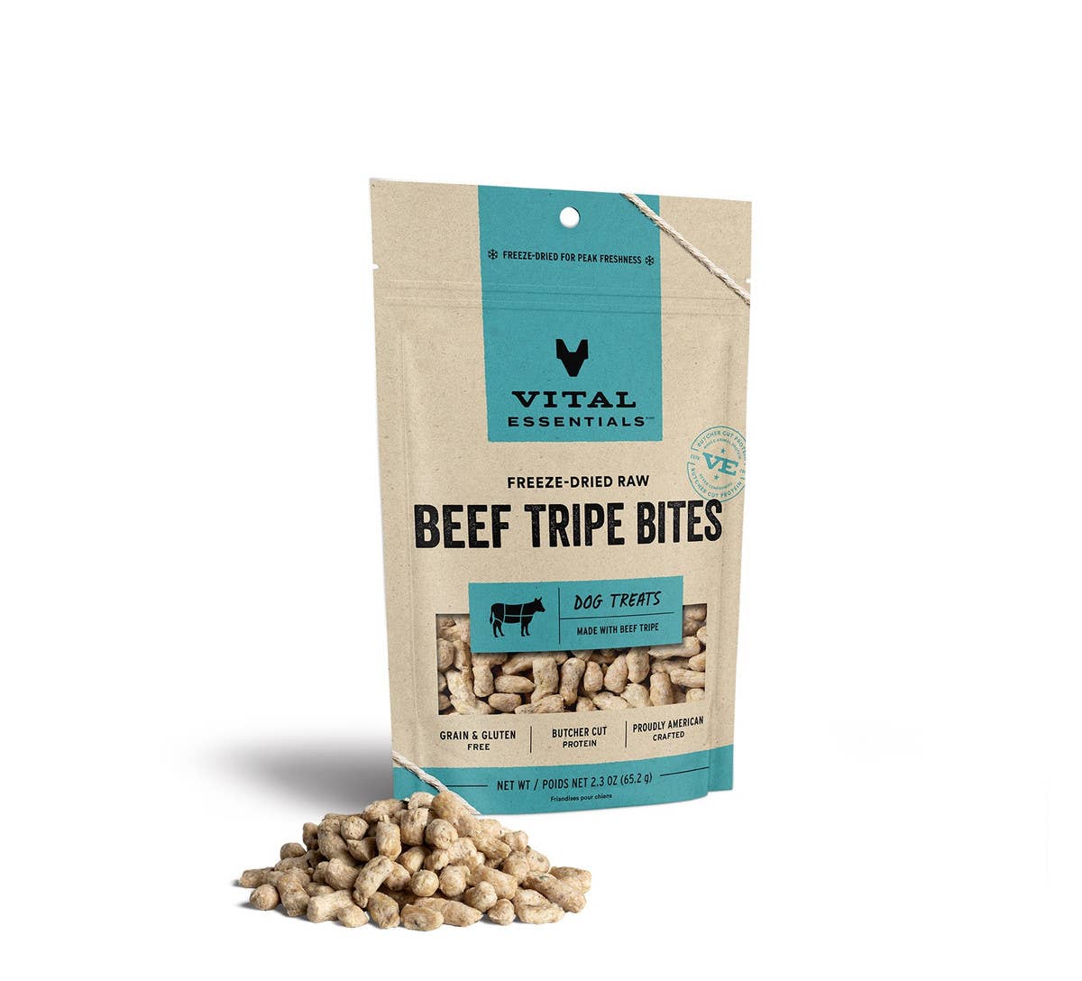 Vital Essentials Beef Tripe Bites FD Dog Treats 2.3 oz