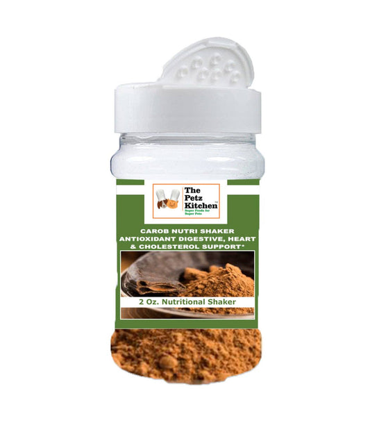 Carob Antioxidant Digestive & Cardiovascular Support* the Petz Kitchen™ - Organic Raw & Human Grade Ingredients for Home Prepared Meals & Treats: 2 Oz Raw Organic Carob Powder