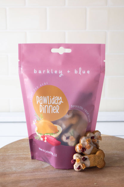 Pawliday Dinner Half-Dipped Bone Biscuits for Dogs