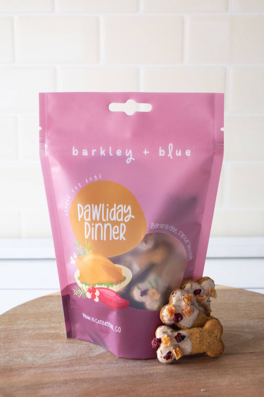 Pawliday Dinner Half-Dipped Bone Biscuits for Dogs