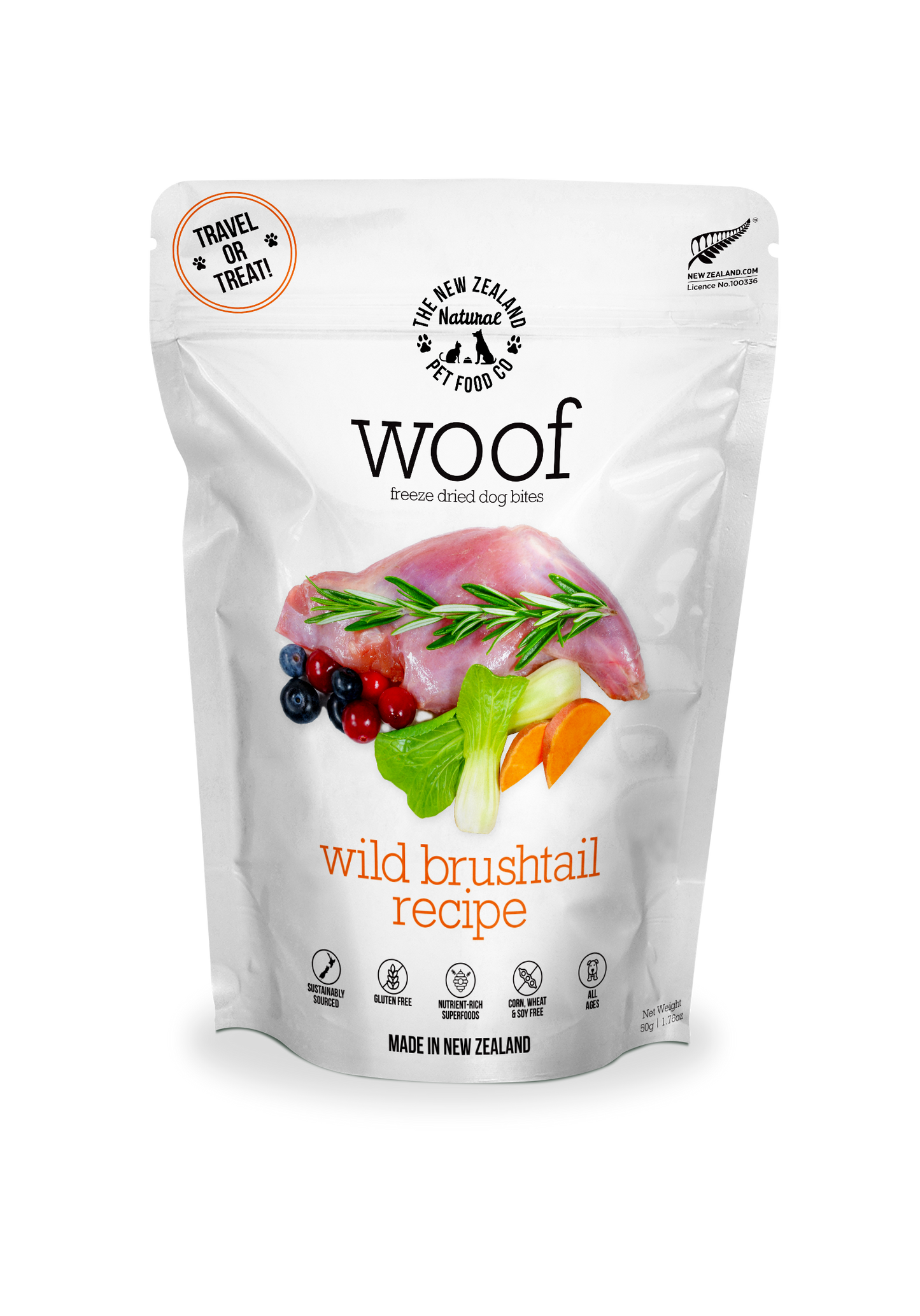 Woof Wild Brushtail Freeze Dried Dog 1.76oz