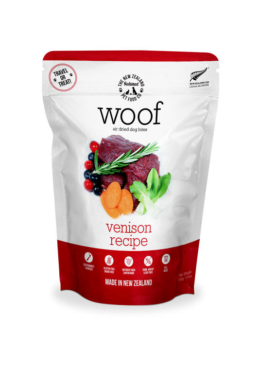 Woof Venison Air Dried Dog Food 3.5oz