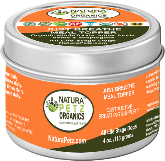 Just Breathe Obstructive Breathing Support* Meal Topper for Dogs and Cats*: Just Breathe Dog Meal Topper 4 Oz - Turkey Flavoring